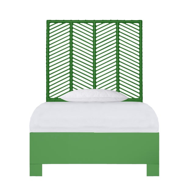 Liam Platform Bed Twin Extra Long - Bright Green For Sale - Image 12 of 12