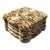 Vintage Boho Tufted Tiger Ottoman For Sale