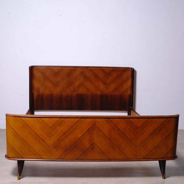 Wooden Double Bed, Italy, 1950s For Sale - Image 15 of 15