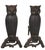 Victorian Large Pair of Vintage Arts and Crafts Rustic Victorian Owl Andirons With Glass Eyes For Sale - Image 3 of 14