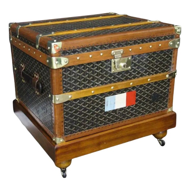 Small Steamer Hat Trunk from Goyard, 1920s For Sale