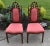Antique (1880's) Pair of Boudoir Chairs have a Victorian Style. The Frames are Wood. Walnut. Carved Wood - Spindle Sides &...