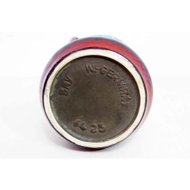 Red German Vase from Bay Keramik, 1960s For Sale - Image 8 of 11