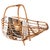 Amazing mid-century French Riviera nest-shaped bamboo and rattan magazine rack. This wonderful piece was probably designed...