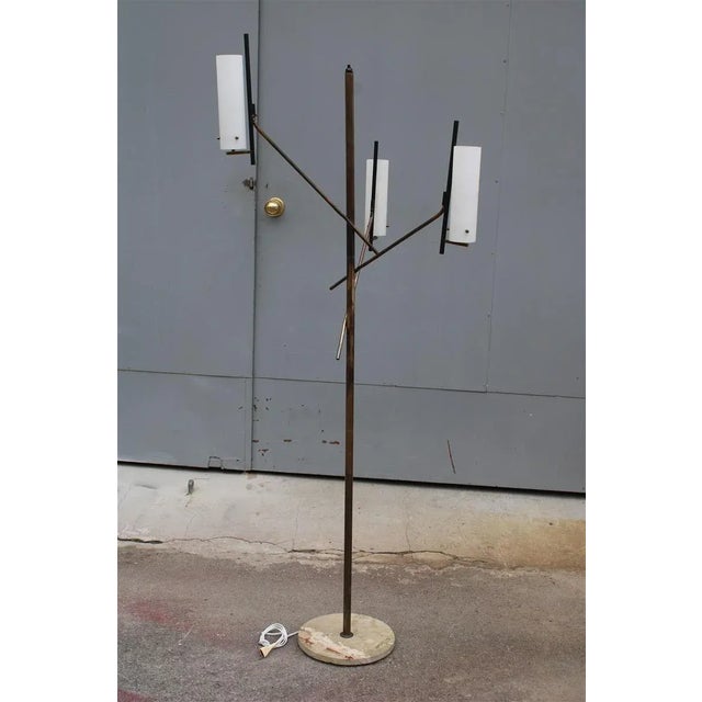 italian Floor Lamp in Brass and Glass, 1950 For Sale - Image 15 of 16