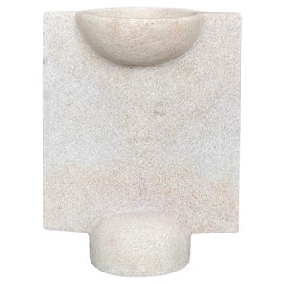 Hand Carved Marble Vessel by Tom Von Kaenel For Sale