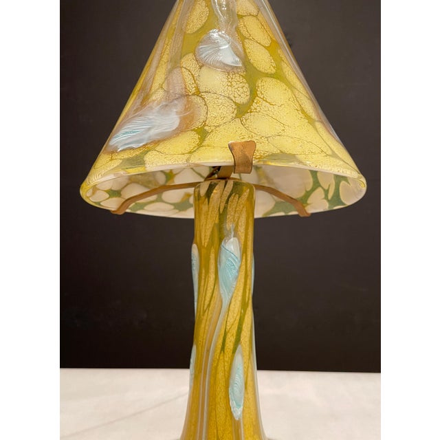 2000 - 2009 Modern Art Glass Lamp And Shade By Jean Luc Gambier For Sale - Image 5 of 9