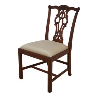 Maitland Smith Chippendale Style Mahogany Side Chair For Sale