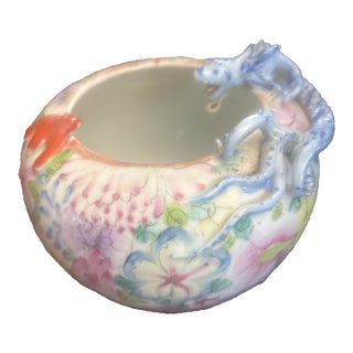 Antique Chinese Famille Rose Artist Brush Washer For Sale