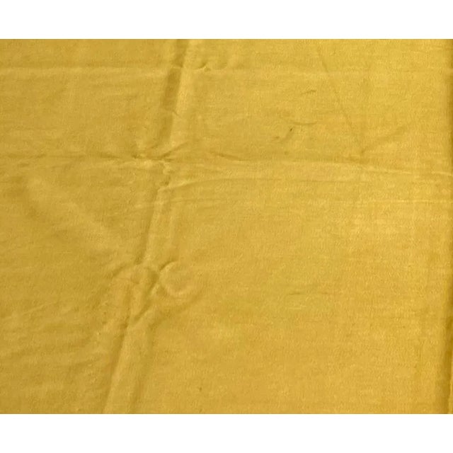 Vintage Yellow Satin Fabric Remnant For Sale - Image 4 of 6