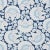 Sample - Schumacher Jackie Applique Embroidery Fabric in Blue For Sale