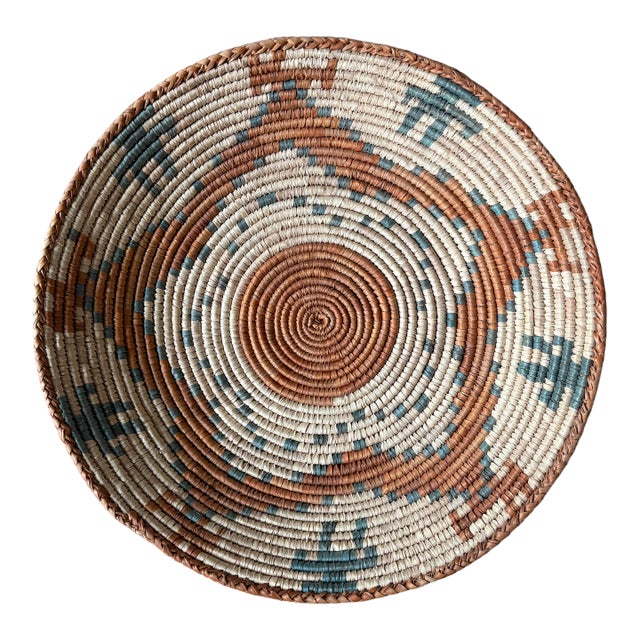African Coiled Straw Basket For Sale
