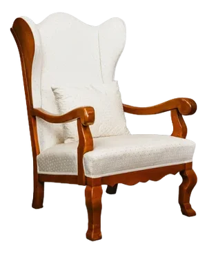 Biedermeier Wing Chair in Oak