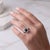 A striking celebration of bold, architectural geometry and high-end contemporary design, this modernist ring is crafted in...