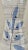 White Vintage MCM Bitossi Table Lamp, Ceramic With Blue Leaves, Italy, 1950s For Sale - Image 8 of 11