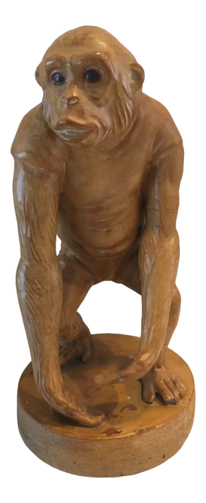 Vintage 1980s Large Terracotta Monkey
