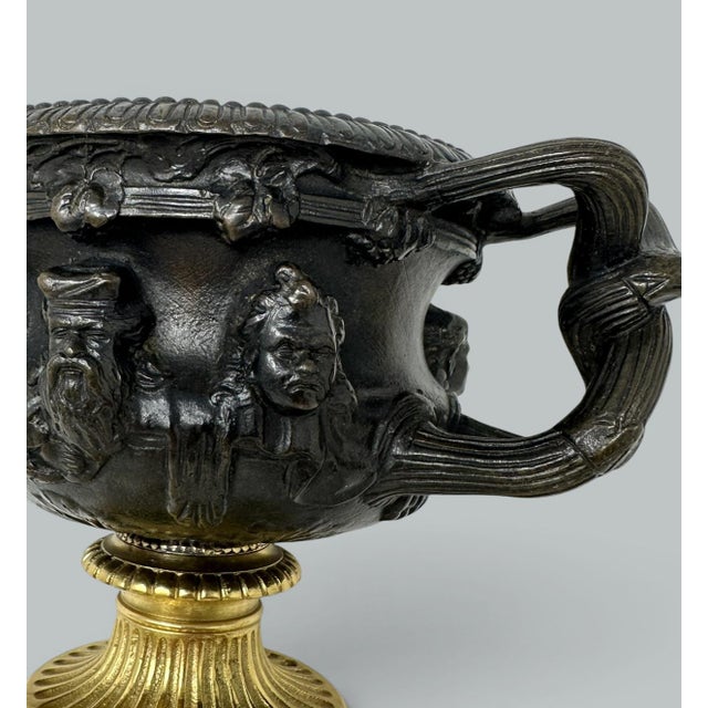 Antique Pair French Ormolu Bronze Warwick Albani Grand Tour Vases Urns Clodion For Sale - Image 4 of 10