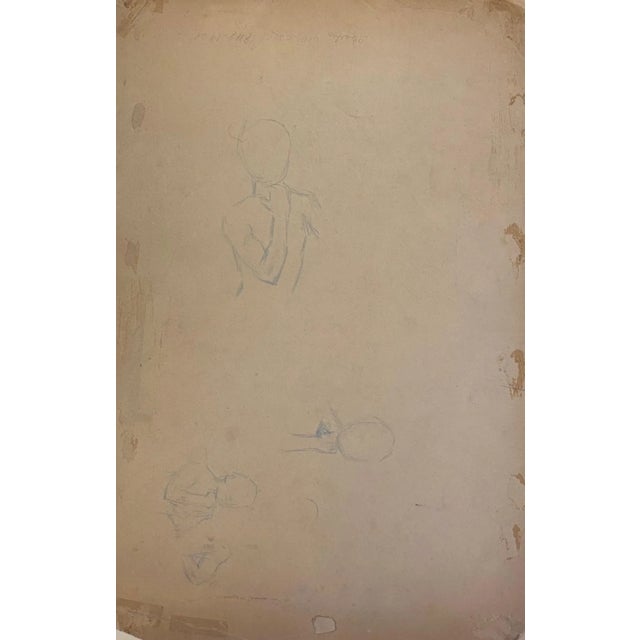 Study for Caryatid is an original pencil and white lead drawing on ivory paper, realized by Charles Walch (1896-1948). In...