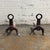 Early 20th Century Antique American or French Arts & Crafts Period Cast Iron Andirons or Chenets, a Pair - Together With Fire Grate For Sale - Image 5 of 8