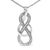 Embrace timeless elegance with the sterling silver interlocking infinity pendant necklace, where fine craftsmanship meets...