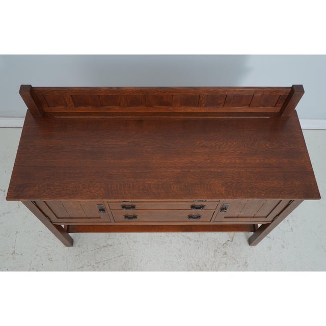 Wood Stickley Mission Oak Arts & Crafts Sideboard For Sale - Image 7 of 18