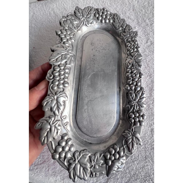 Vintage Lenox Metal Grapevine Butter Dish with Embossed Lid, Made in Usa For Sale - Image 11 of 11