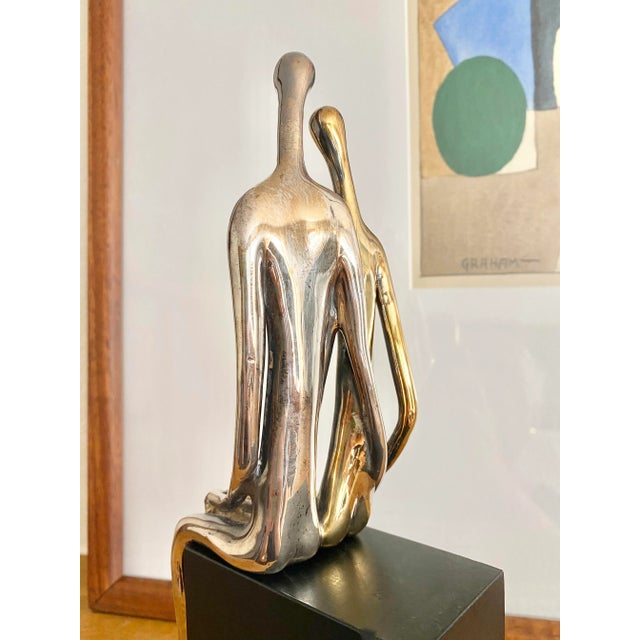Silver 2500 Ruth Bloch Sterling Silver "Lovers" Sculpture For Sale - Image 8 of 12