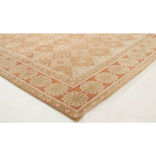 Textile European Inspired Tibetan Handmade Wool Rug by Doris Leslie Blau For Sale - Image 7 of 7