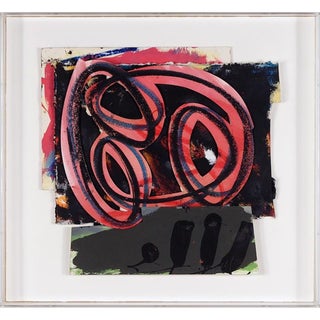 Hugh O'Donnell, 1980s Abstract Expressionist Pop Art Painting Collage, Assemblage Hugh O'Donnell, 1988 For Sale