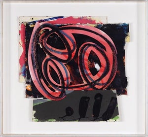 Hugh O'Donnell, 1980s Abstract Expressionist Pop Art Painting Collage, Assemblage Hugh O'Donnell, 1988