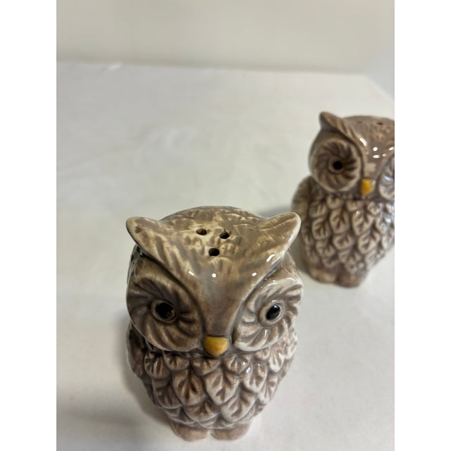 Vintage Ceramic Owl Salt and Pepper Shakers — A Pair For Sale In Oklahoma City - Image 6 of 10