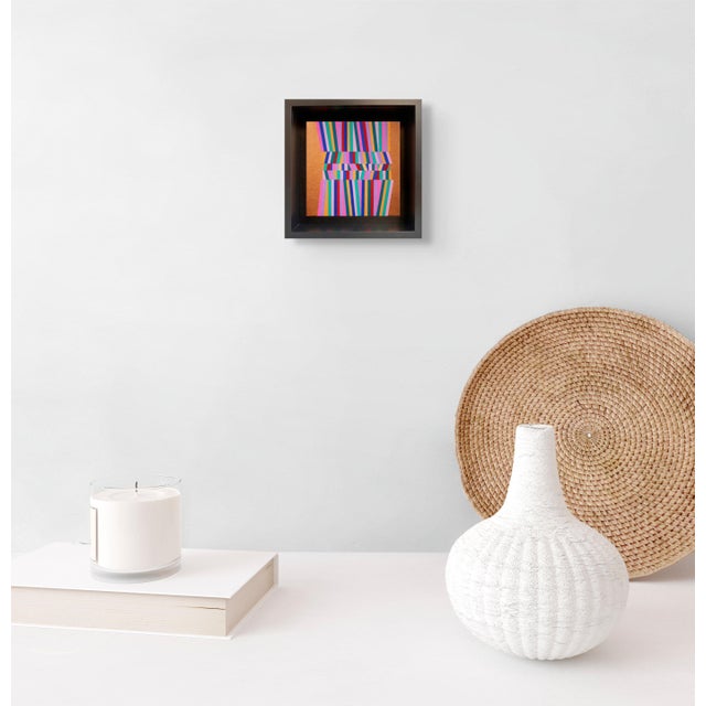 Abstract Contemporary Abstract Acrylic on Panel "Weaven 1" by Cristina Ghetti For Sale - Image 3 of 4