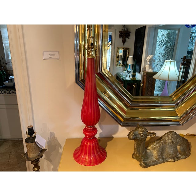 Vintage Pair of Murano Glass Lamps For Sale In Houston - Image 6 of 11