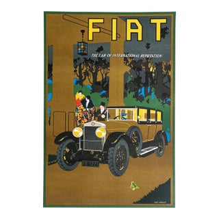 1922 Fiat Advert by Ray Mount (1980s Lithograph Reissue) For Sale