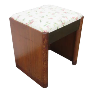 Art Deco Early 1900s Vanity Stool Bench Ottoman
