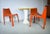 1960s Space Age Italian Orange Chairs, 1960s, Set of 4 For Sale - Image 5 of 14
