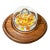 Vintage Glass Domed Teak Cheese Tray For Sale