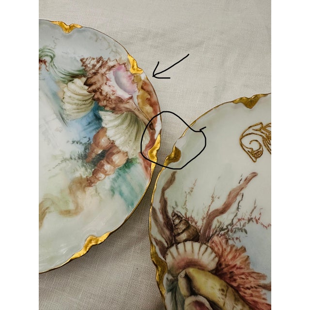 6 Pc Porcelain Seafood Service by Haviland Limoges Circa. 1890 For Sale - Image 12 of 12