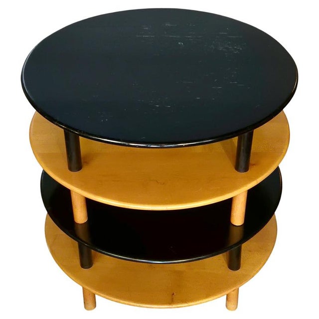 Wood Danish Functionalist Decorative 4-Tiered Side Table by Kaj Gottlob, 1941 For Sale - Image 7 of 7