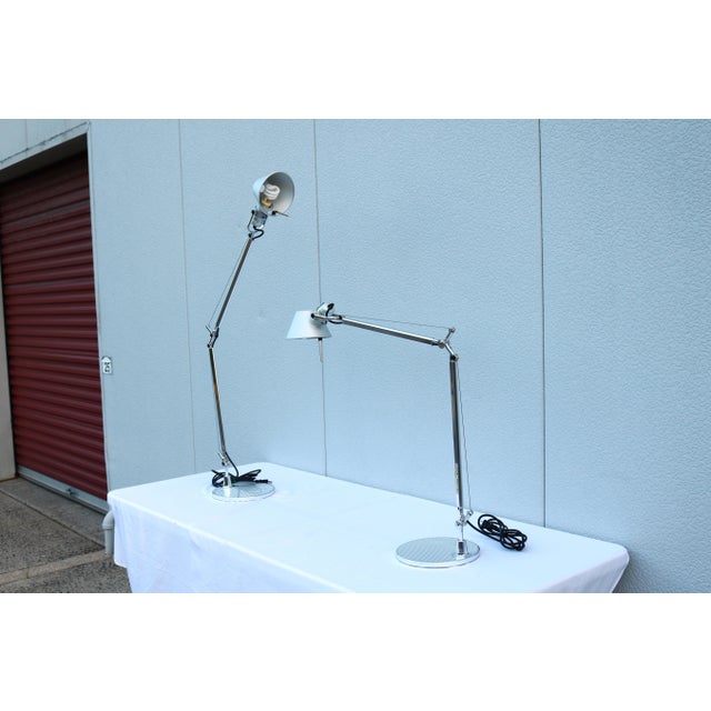 Chrome Artemide Tolomeo Classic Table Lamp Design Michele De Lucchi & Giancarlo Fassina For Sale - Image 8 of 18