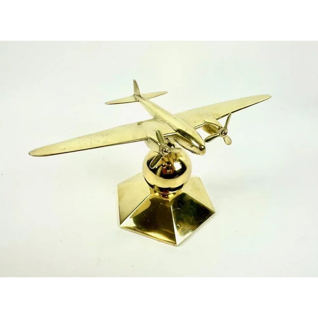 Brass Mosquito Desk Plane Model from de Havilland, 1940s For Sale - Image 11 of 16