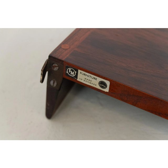 Danish Rosewood 2-Bay Wall Unit with Desk in by Kai Kristiansen for FM Feldballes Møbelfabrik, 1960s For Sale - Image 16 of 18