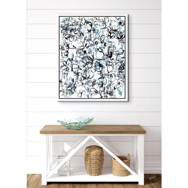 2020s Belonging No.23 - Vertical Textured Abstract Painting on Canvas, Black and White Contemporary Wall Art For Sale - Image 5 of 7