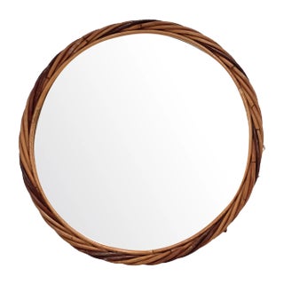 French Mirror in Reed Rattan, 1960 For Sale