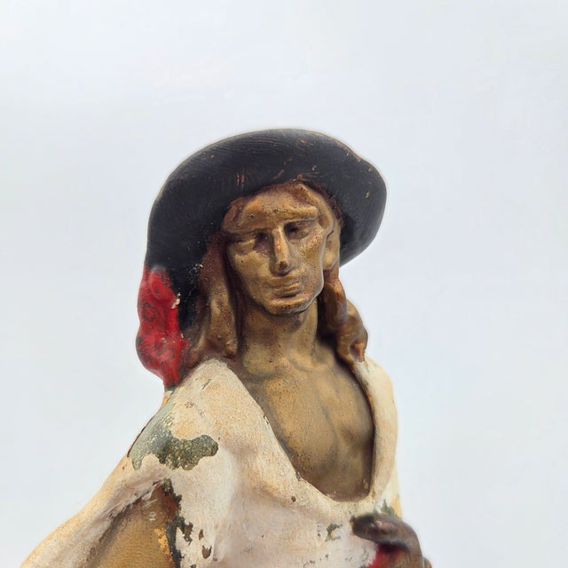 Armor Bronze Art Deco Nautical Armor Bronze Swashbuckler/Pirate Bookend Pair For Sale - Image 4 of 10