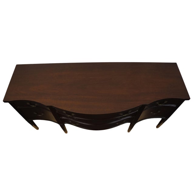 Johnson Furniture Co. Grand Rapids, MI Mahogany Traditional Duncan Phyfe Style 68" Sideboard Buffet 2110 For Sale - Image 9 of 12