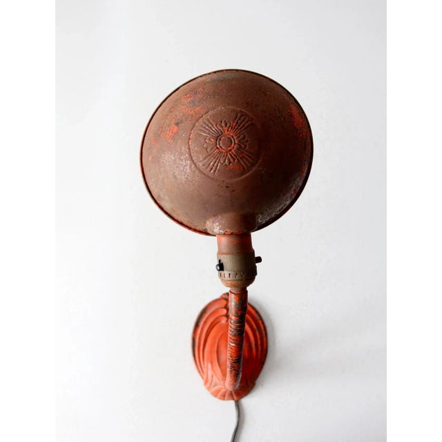 Red Vintage Red Gooseneck Lamp For Sale - Image 8 of 11