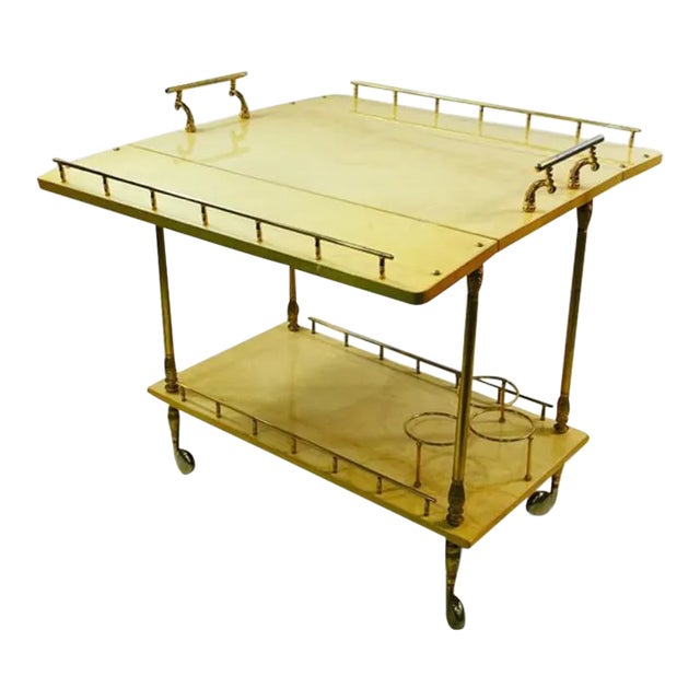 Mid Century Aldo Tura Bar Cart For Sale