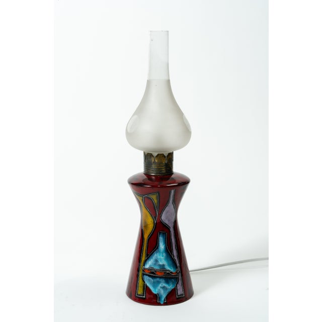 1950s Ceramic Table Lamp by Augusto Giulianelli for San Marino, 1950s For Sale - Image 5 of 5