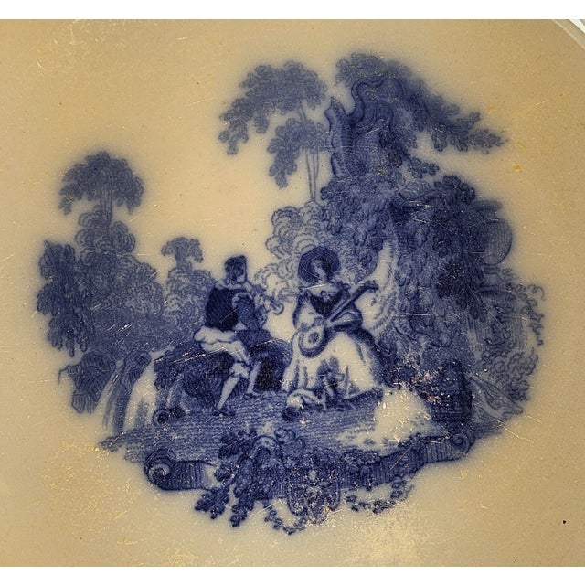 White Late 19th Century Royal Dalton Watteau Pedestal Bowl For Sale - Image 8 of 12